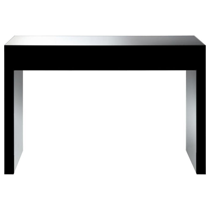 Gillian - Rectangular Sofa Table - Silver And Clear Mirror